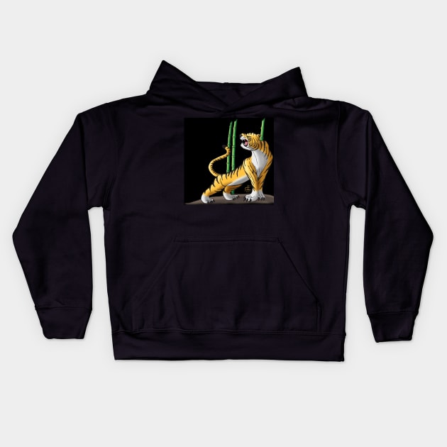 Fierce Guardian of the Bamboo Forest Kids Hoodie by DustinEatonWorks